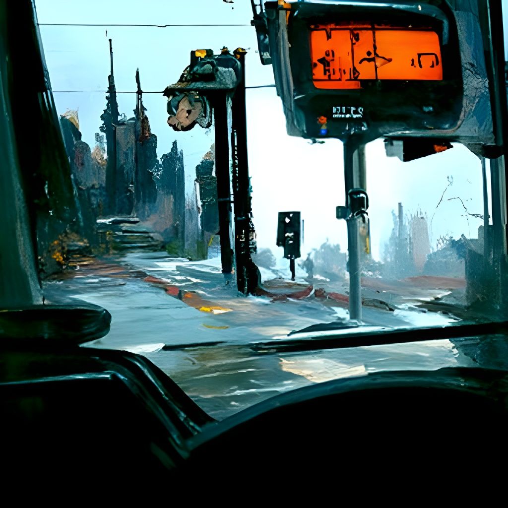 Late to Work: Oil Painting Style