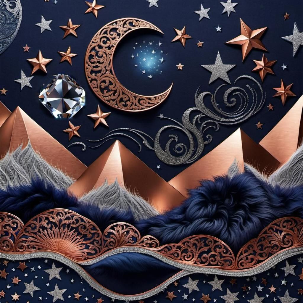 Exquisite Diamonds Cluster in Hyperrealistic 3D