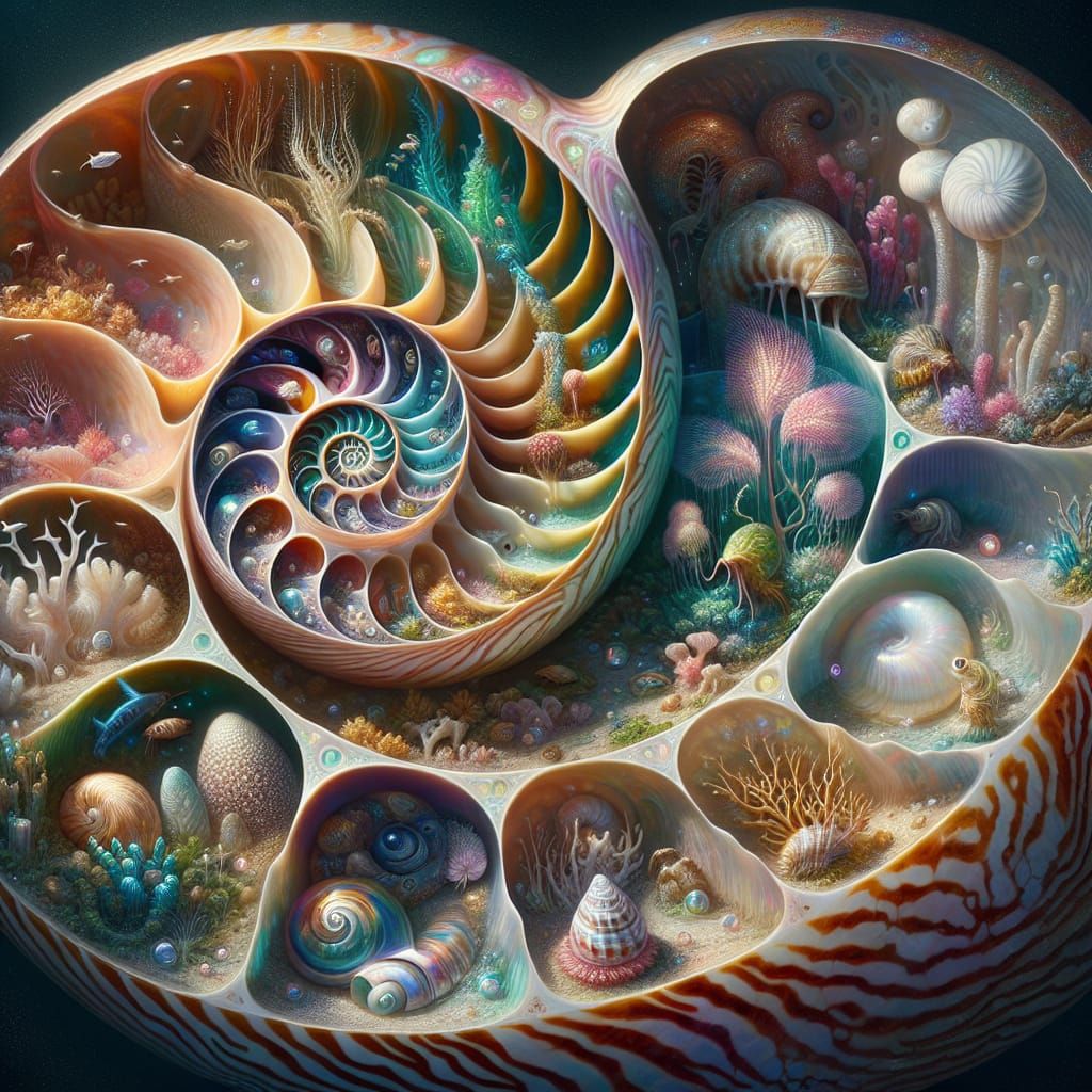 Magical Ecosystem Inside a Nautilus Shell