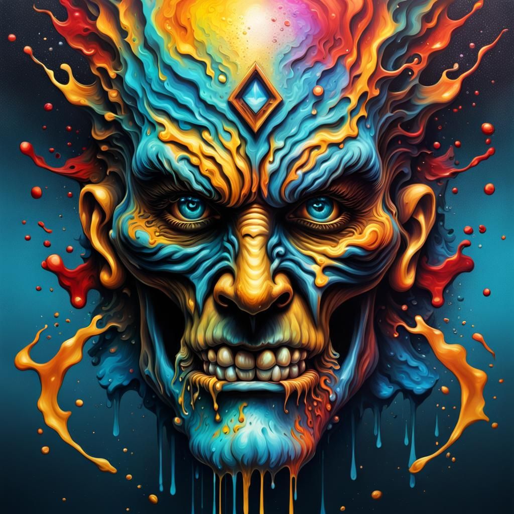 Hyperrealistic Airbrush Cartel Sign Concept Art