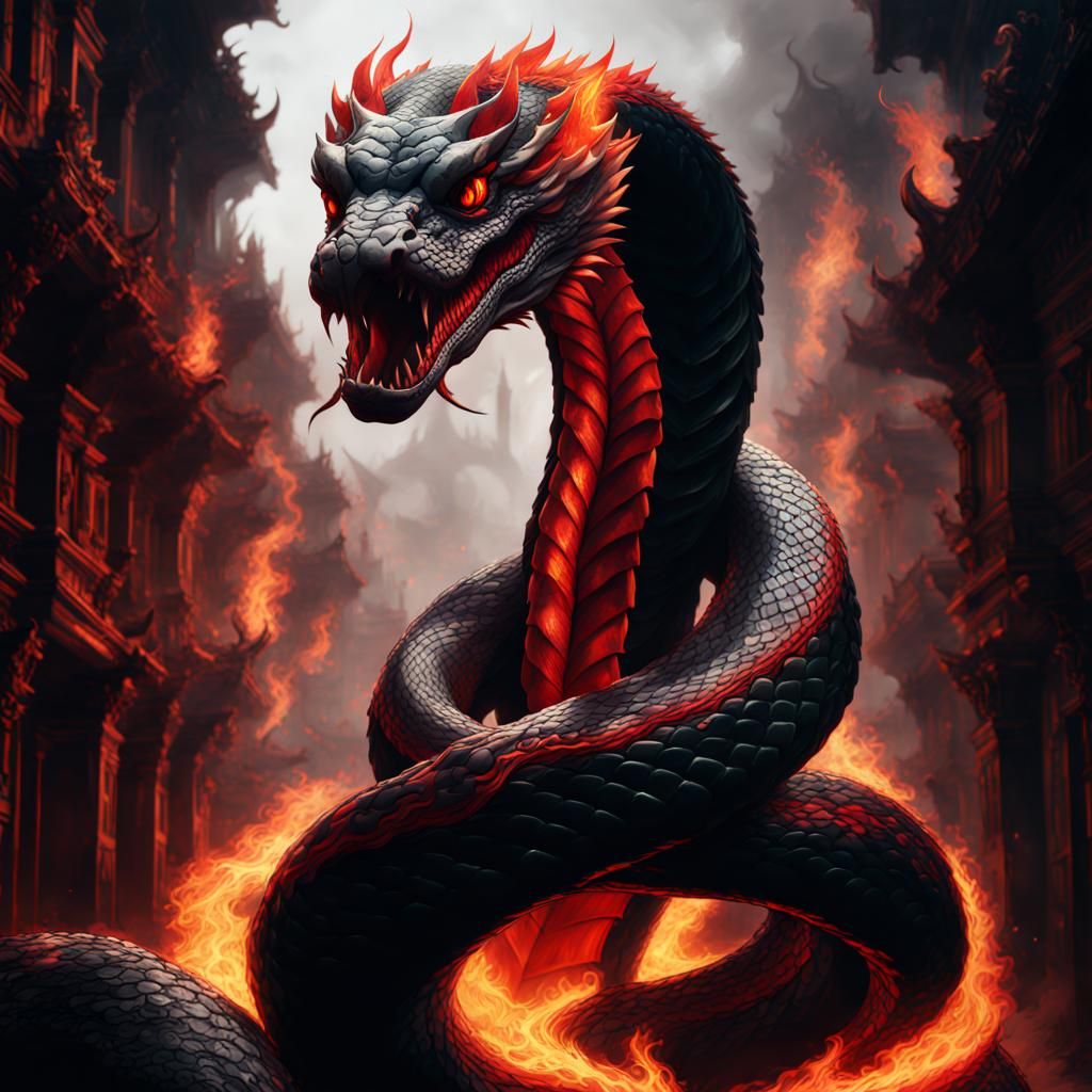 Fiery Dragon: Epic Cinematic Digital Painting