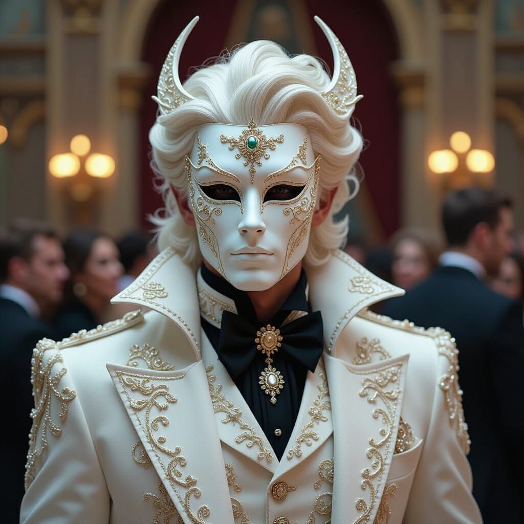 Majestic Fae Lord at Costume Party in Baroque Style