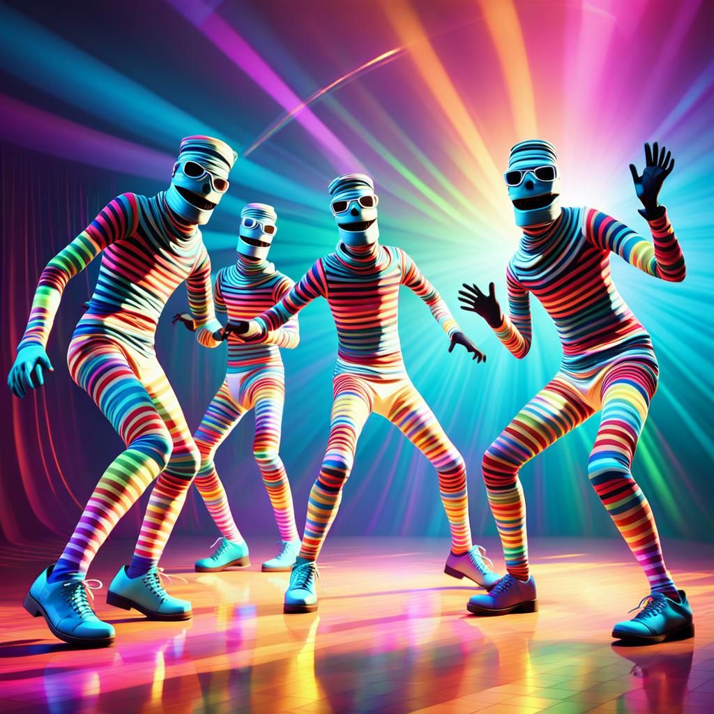 Mummies Dance at Sock Hop in Pixar Style