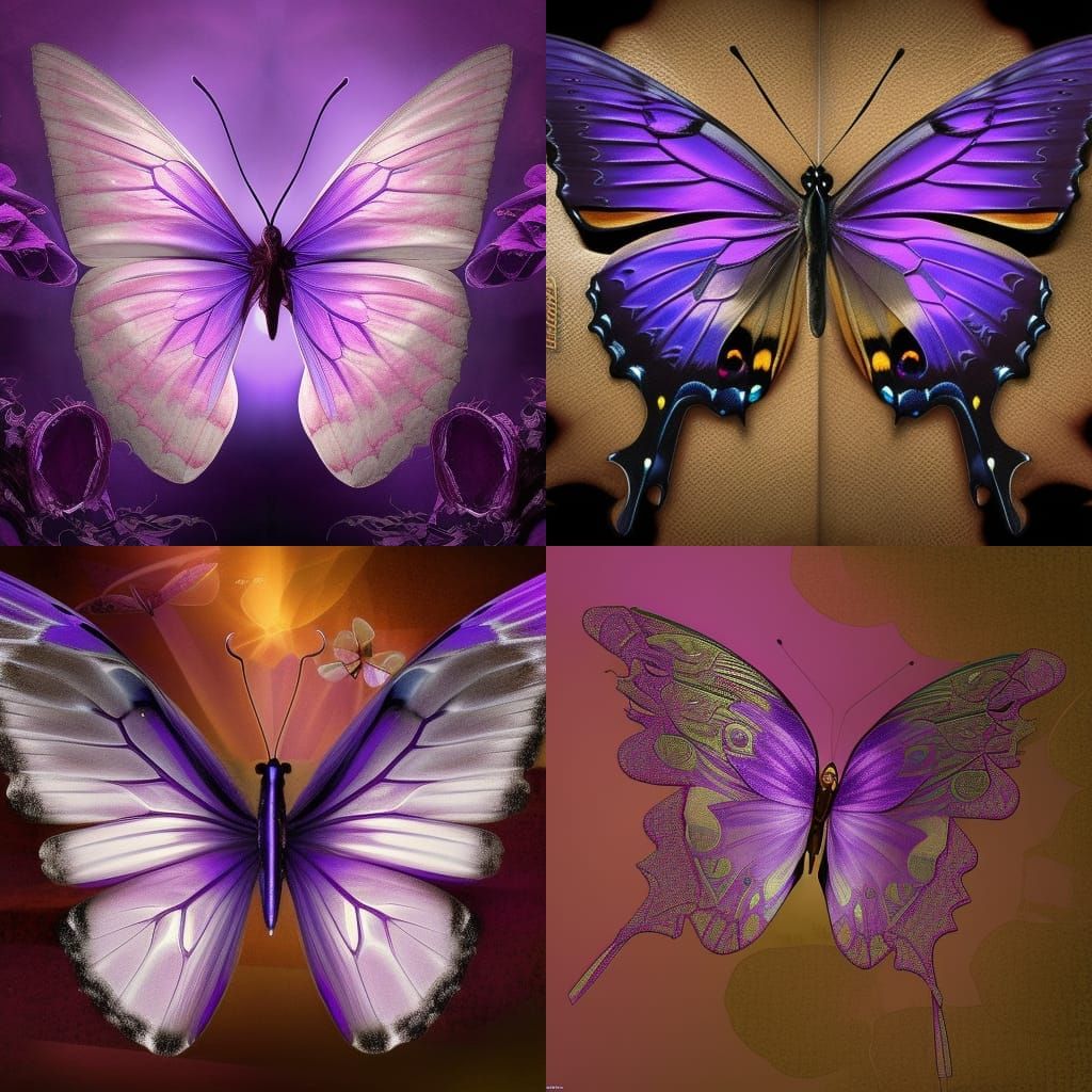 Purple Butterfly: Epic Digital Matte Painting