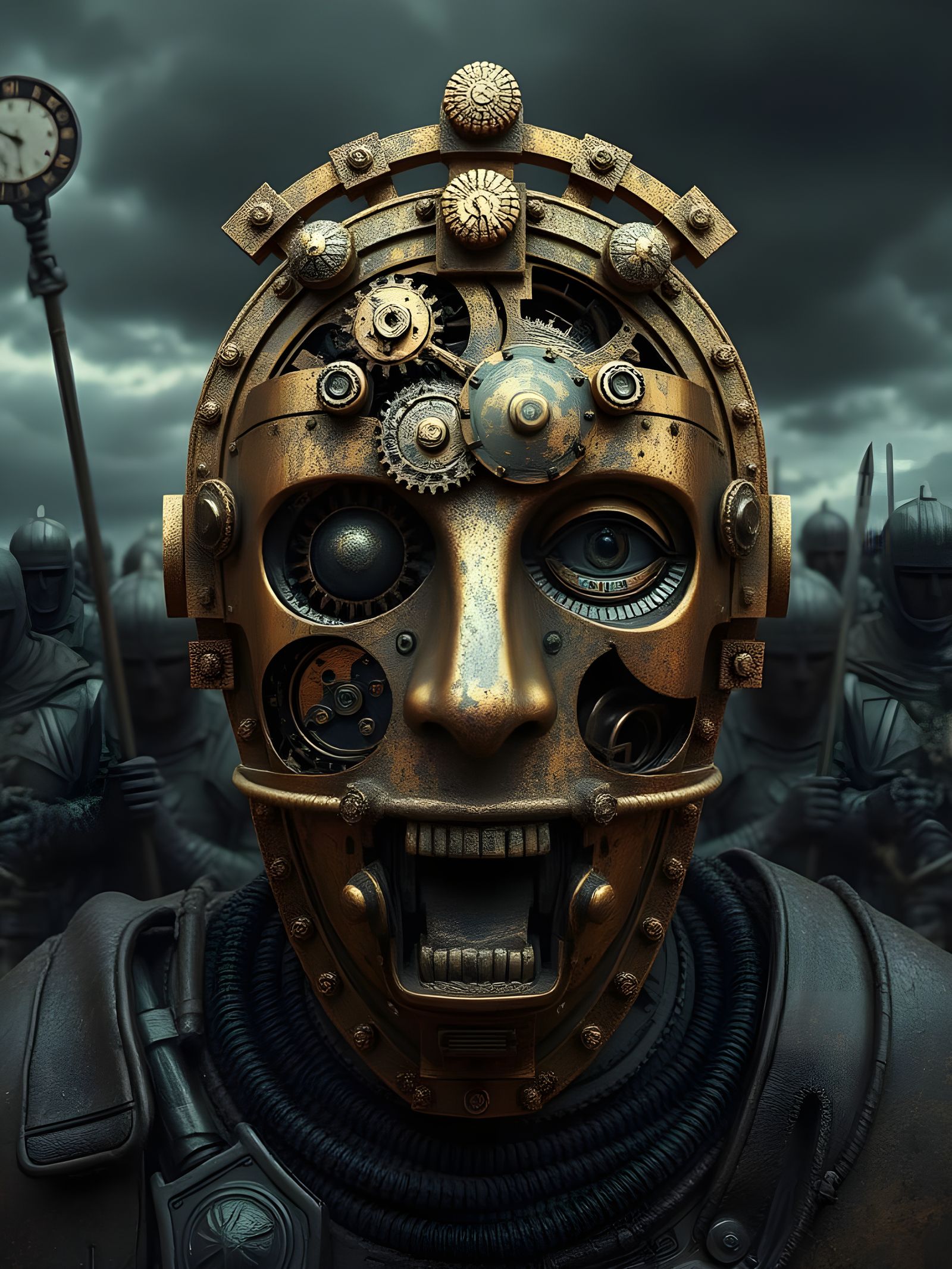 Cyborg Knight in Medieval Battle