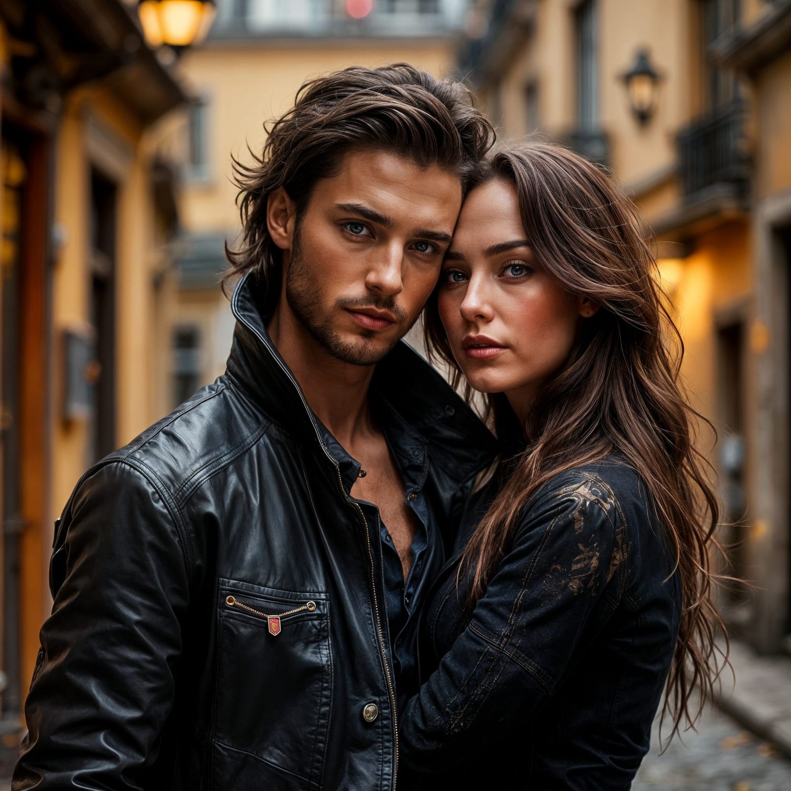 Mysterious Balkan Vampire Man in Crimson Twilight