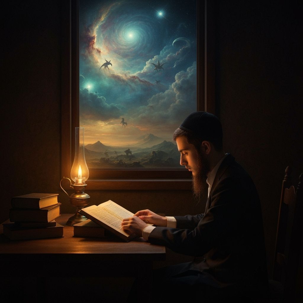 Yeshiva Student in Nostalgic Dreamscape Portrait