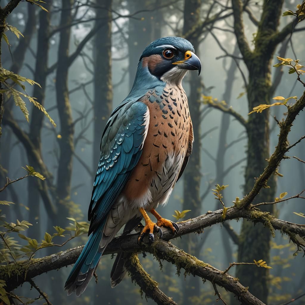 Northern goshawk motmot portrait