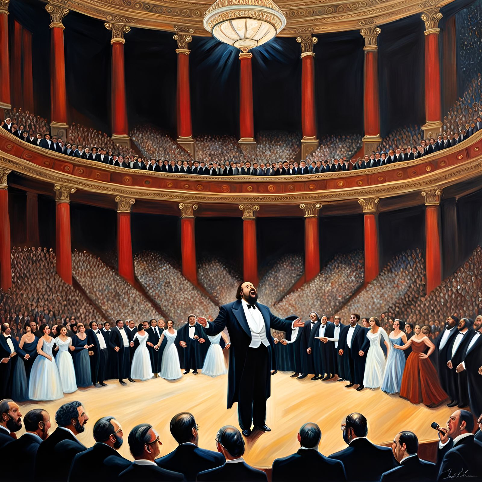 Luciano Pavarotti sings an Opera Song