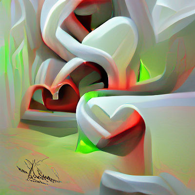 Abstract Acrylic Art with Volumetric Lighting