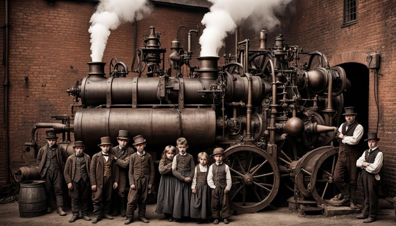 Victorian Steampunk Mill: Hardship and Labor