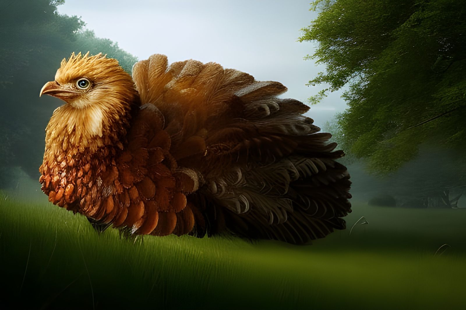 The Chicken or the Egg: A Fantasy Art Depiction