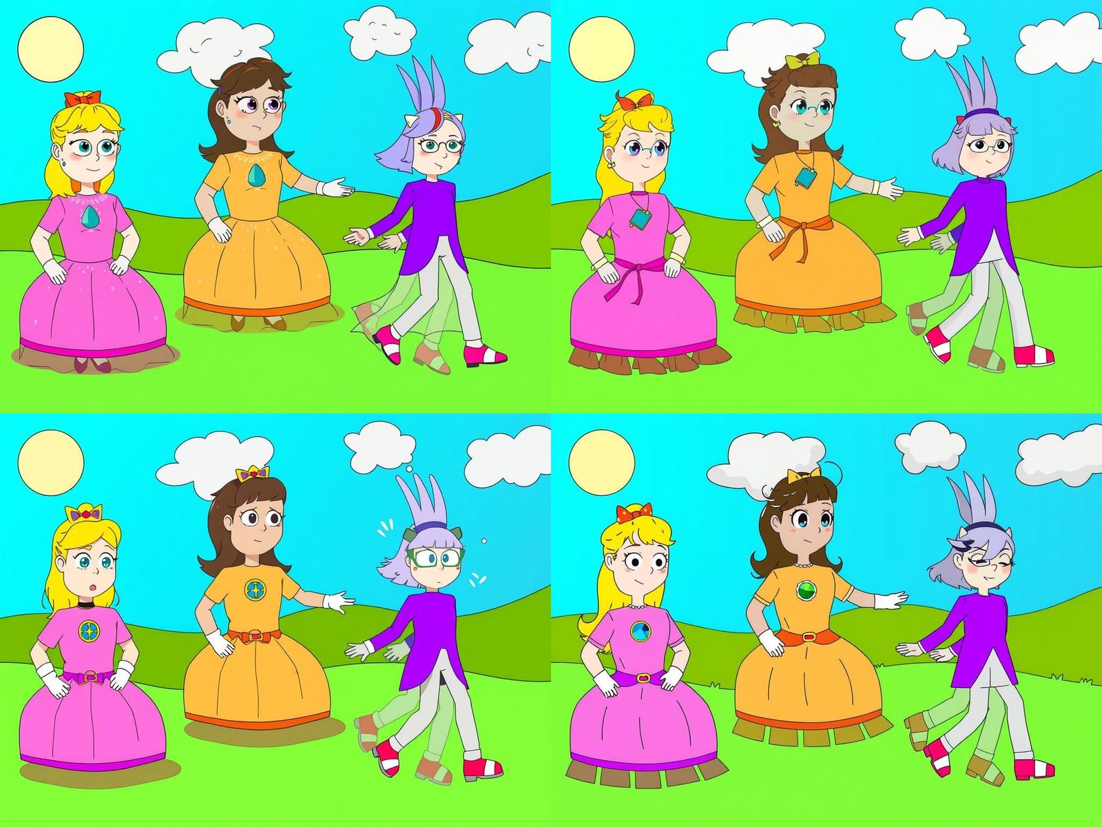 Energetic Anime Girl Tap Dancing Cartoon