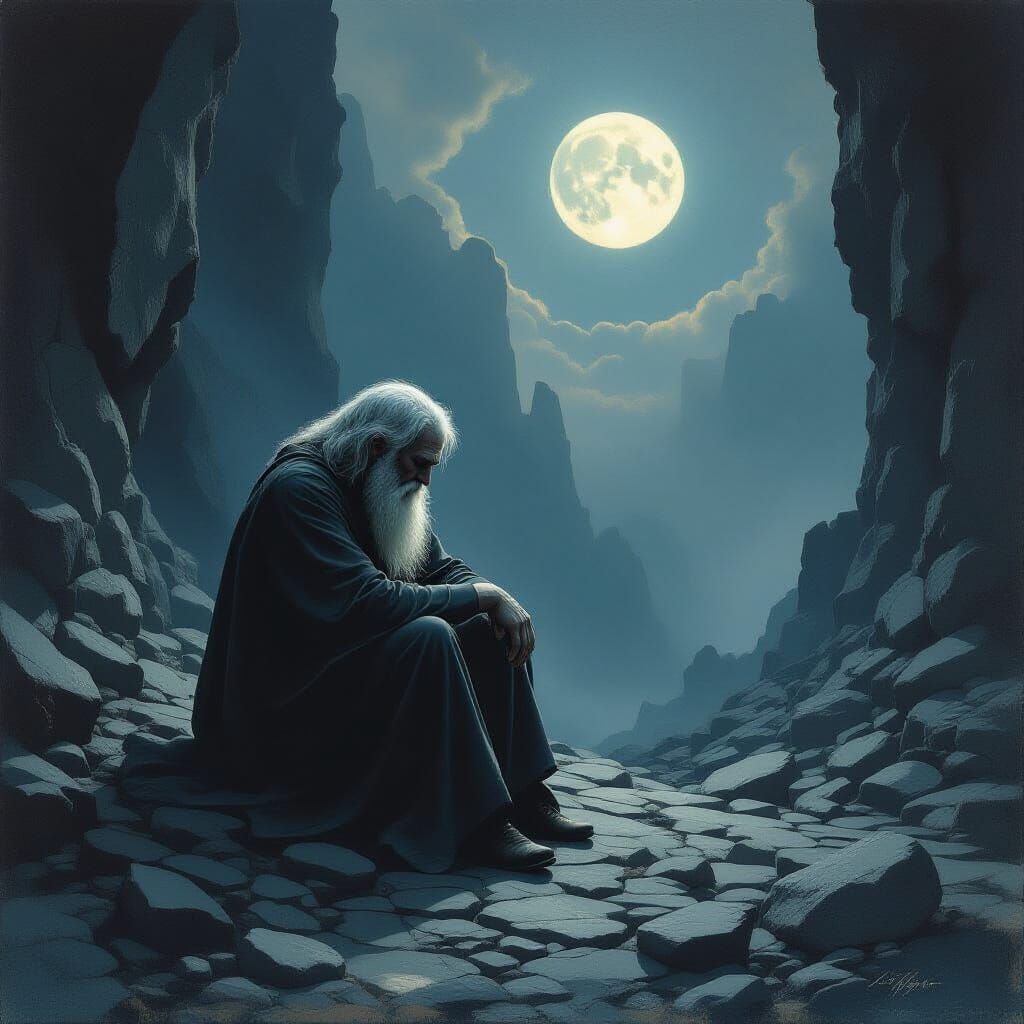 Saturn's Melancholy in Shadowy Vale