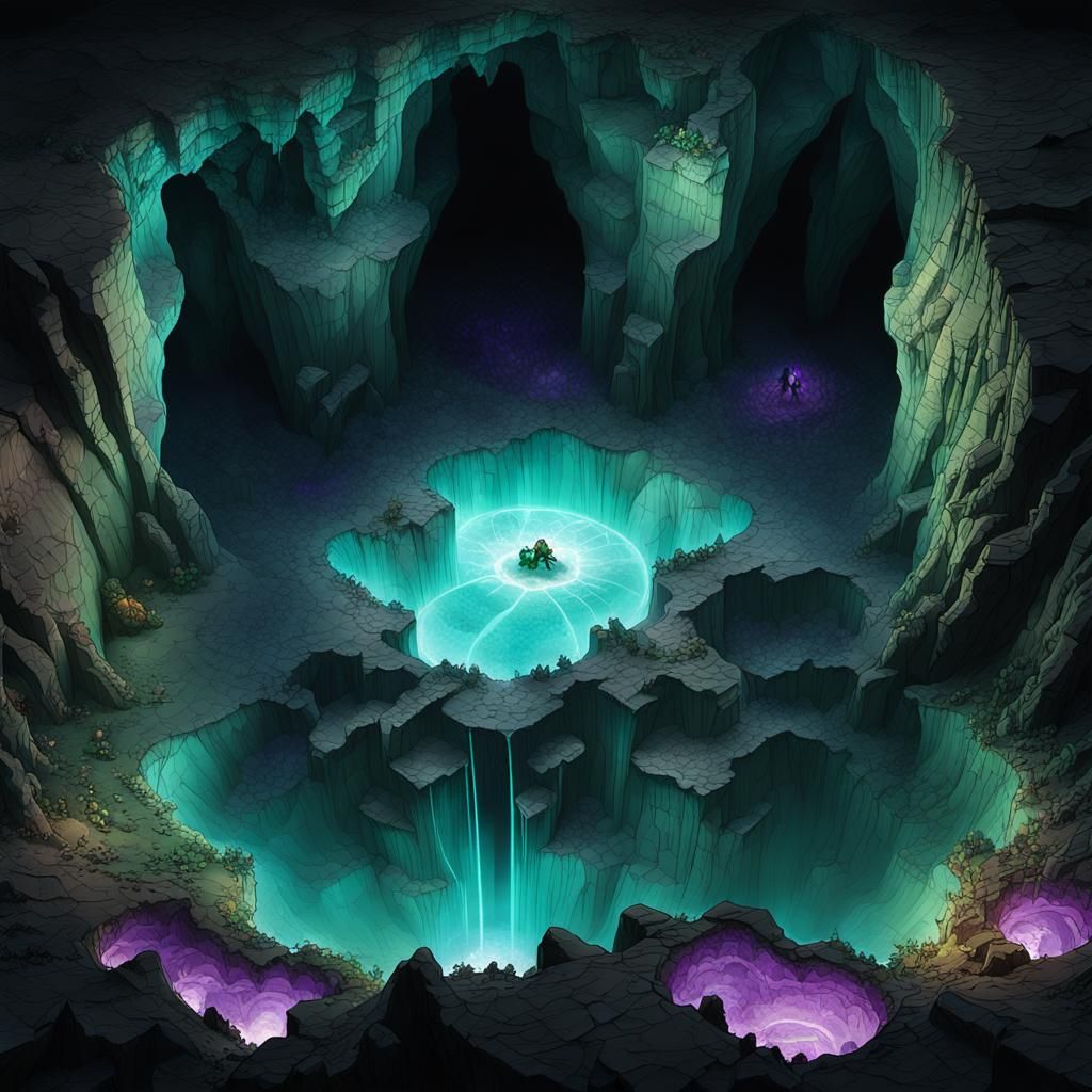 Enchanted Emerald Cavern Revealed in Deep Fissure