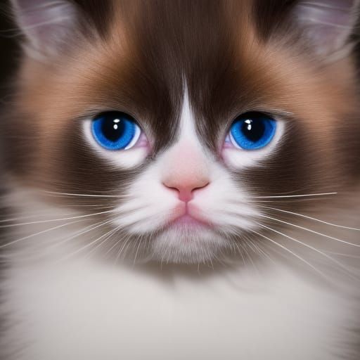 Ragdoll Kittens Portrait in Professional Photography Style