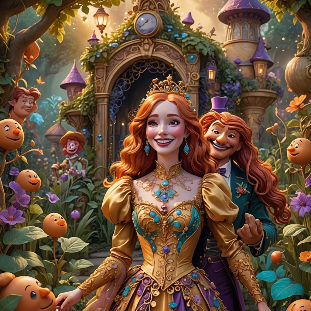 Mr. Potato Head in Whimsical Fantasy Garden