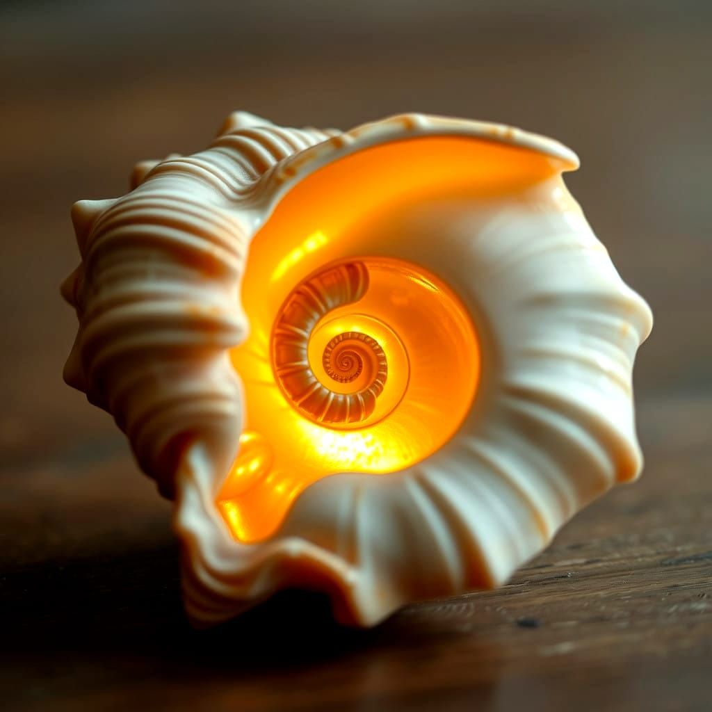 The Golden Ratio of a Shell Forms a Sun