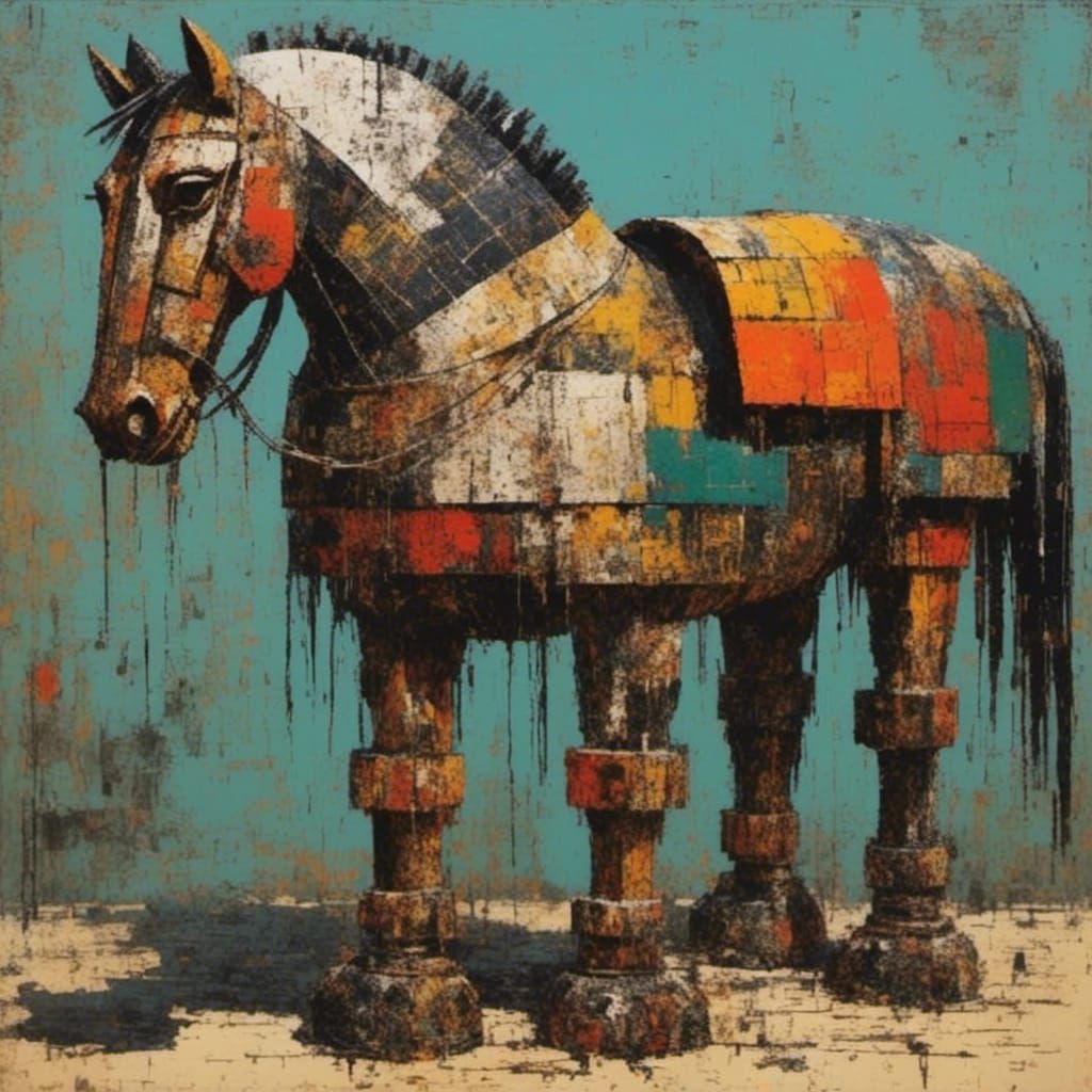 Geometric Trojan Horse with Square Design Elements