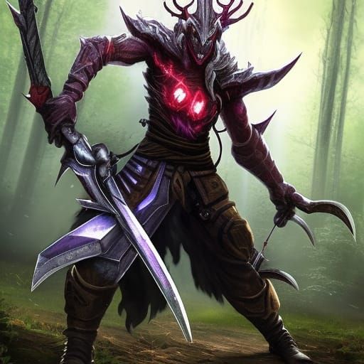 Dragoness Warrior with Chainsaw Tail Weapon