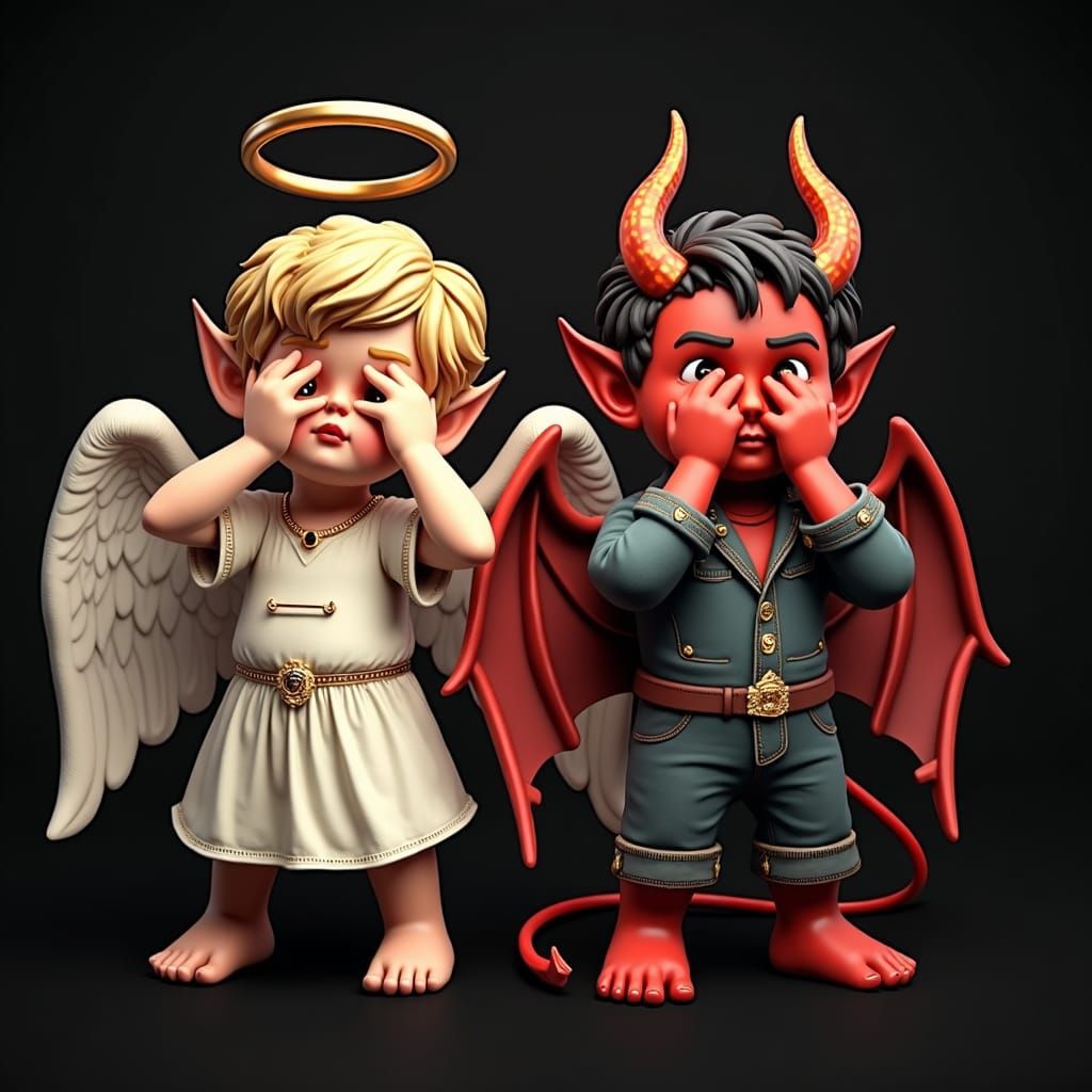 stunning image of a cute adorable  angel with halo, holding ...