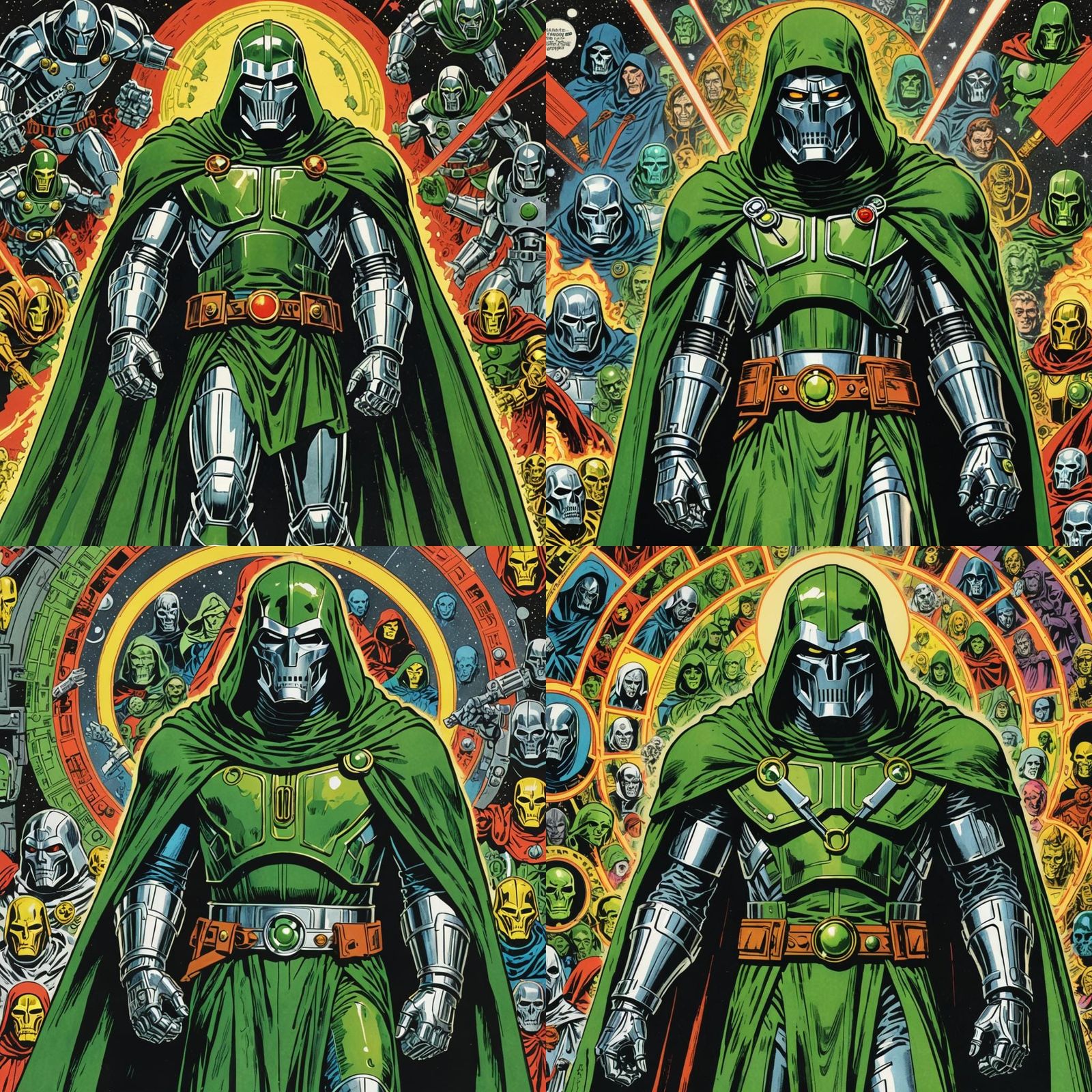 Dr. Doom in Retrofuturistic Sci-Fi Style