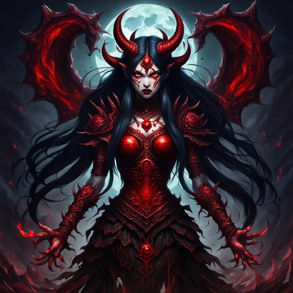Blood Demon Goddess: Mystical Art