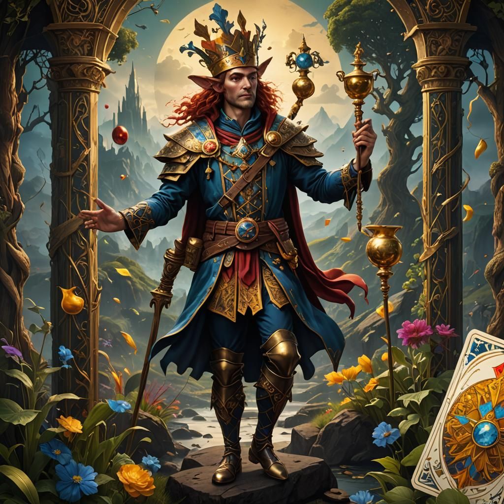 The Fool Tarot Card in Detailed Matte Style