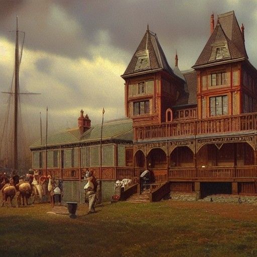 Victorian Era Portrait in Oil Painting Style