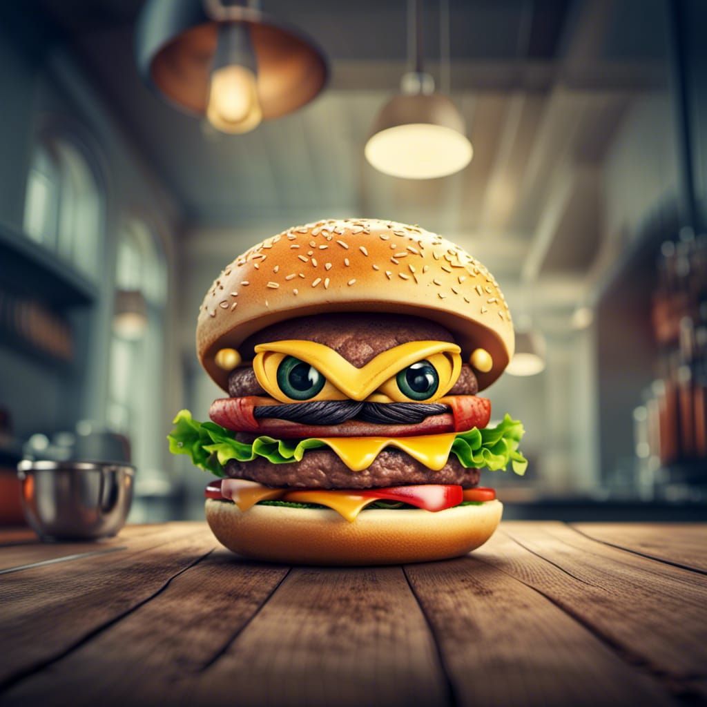Angry hamburger