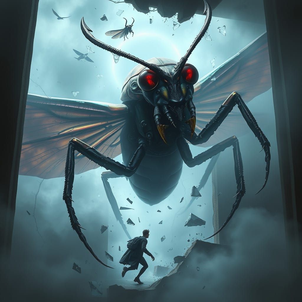 Otherworldly Insects Emerge from Eerie Fog in Cyberpunk Horr...