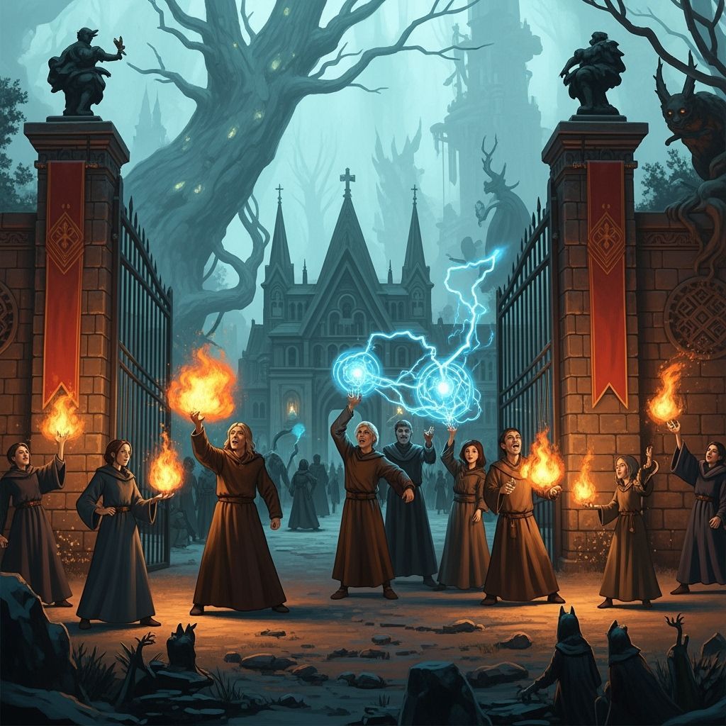 Whimsical Wizards Mishap at School Gates