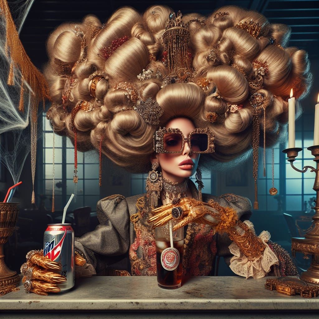 Surreal Fashion Portrait in Whimsical Aesthetic