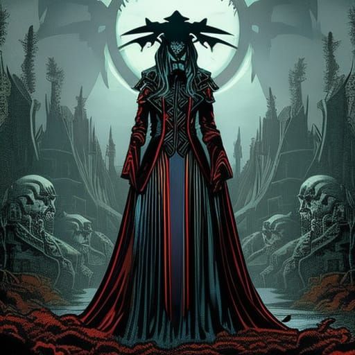 Occult Fantasy Horror in Gothic Dystopian Style