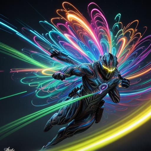 Dynamic Light Painting in Candy Art Style