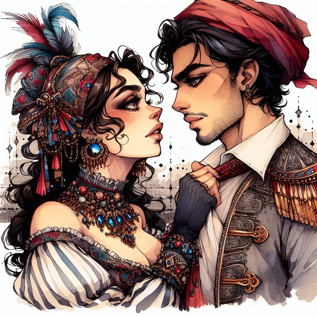 Whimsical Love in Anime-Inspired Fantasy