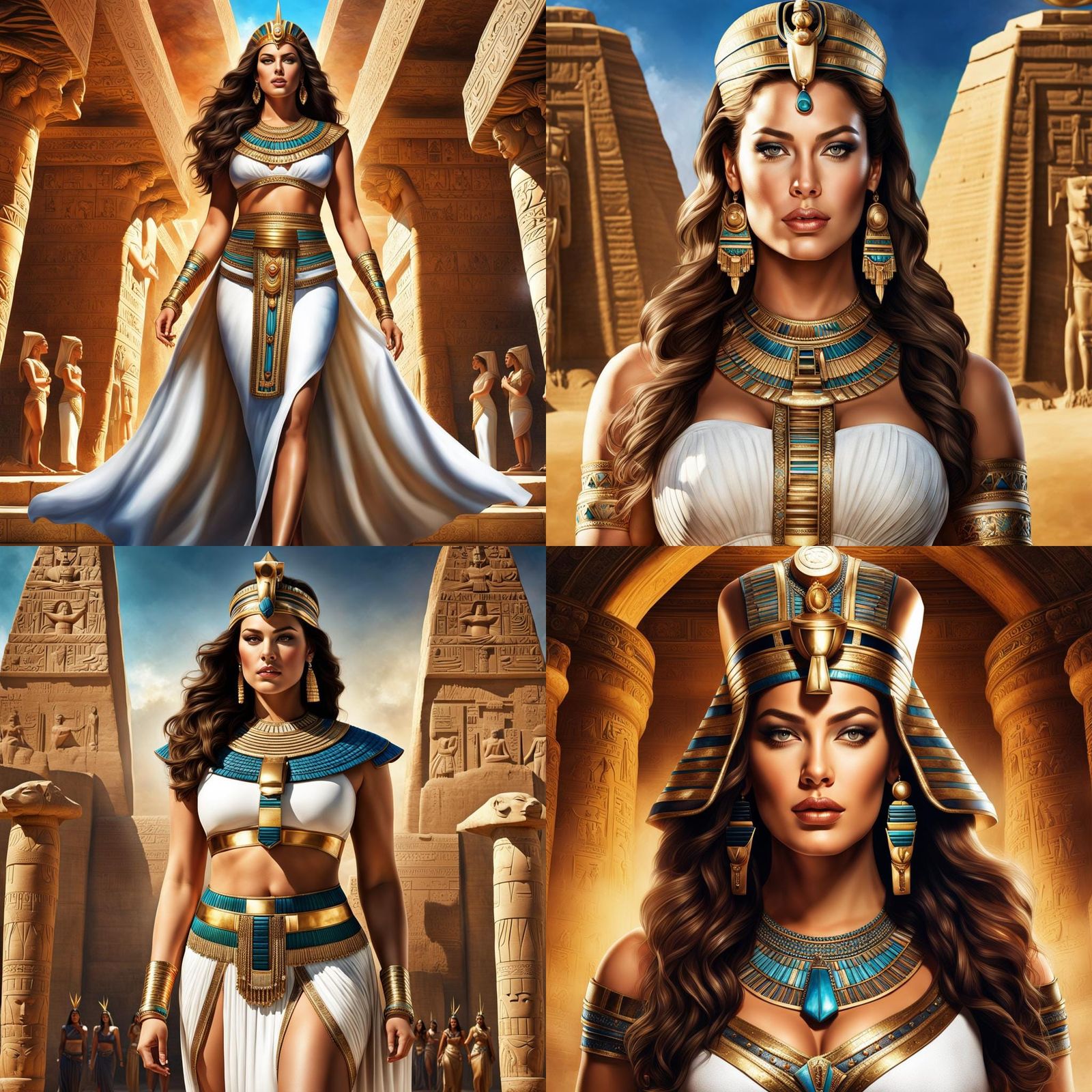 Egyptian Princess Portrait in Hyperrealistic Digital Art