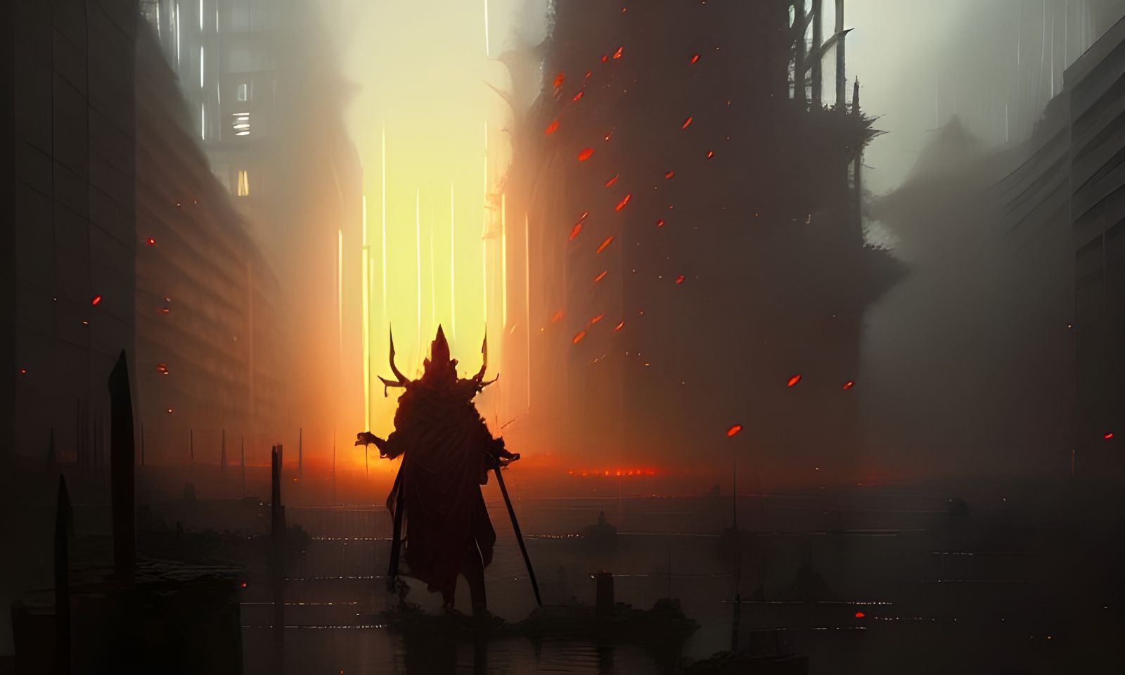 Demon Slayer in a Hyperdetailed Style