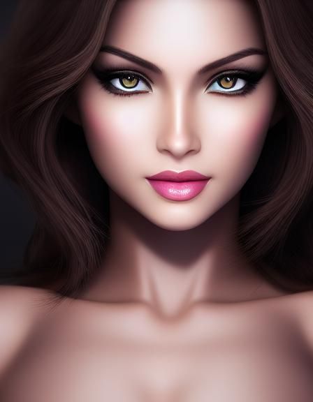 Hyperrealistic Portrait of Woman with Petite Smile