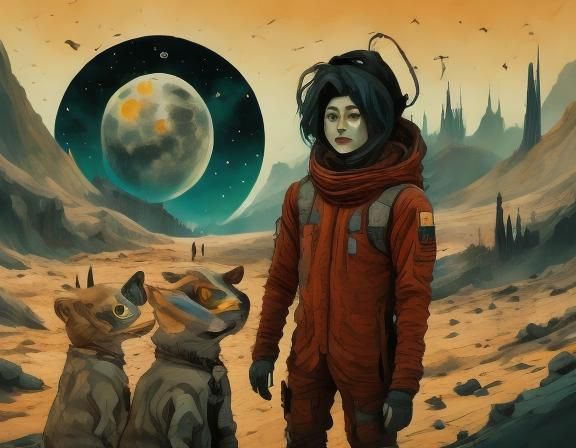 Surreal Doppelganger in Melancholy Digital Art