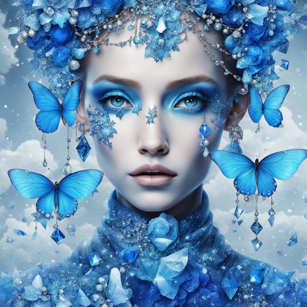 Brilliant Blue Gemstone Digital Render