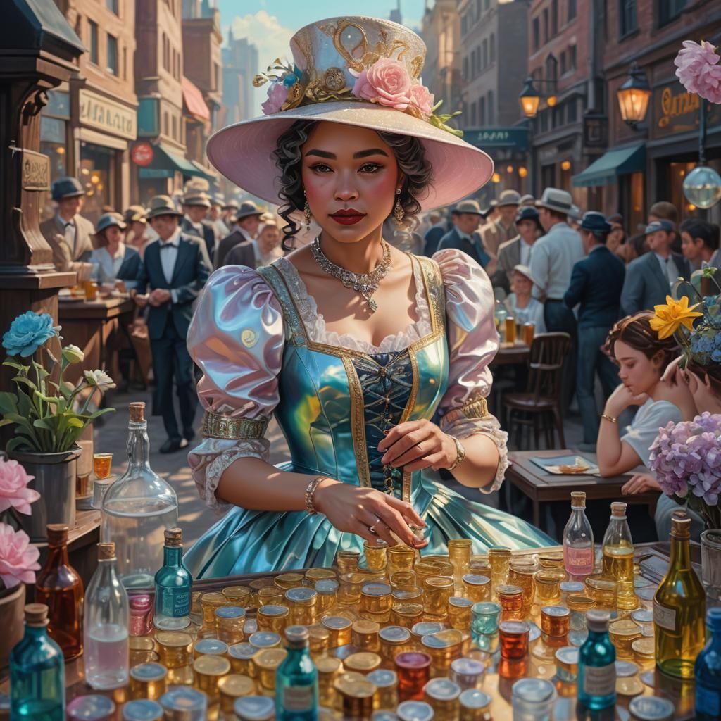 Sweet Bootlegging Queen in Pastel Fantasy Style