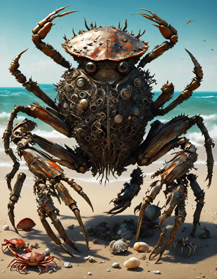 <lora:Creature2:1.0> <lora:3D Mapping:1.0> <lora:Aquarius:1.0> <lora:NC Hyperreal:1.0> A woman with crustacean body part...