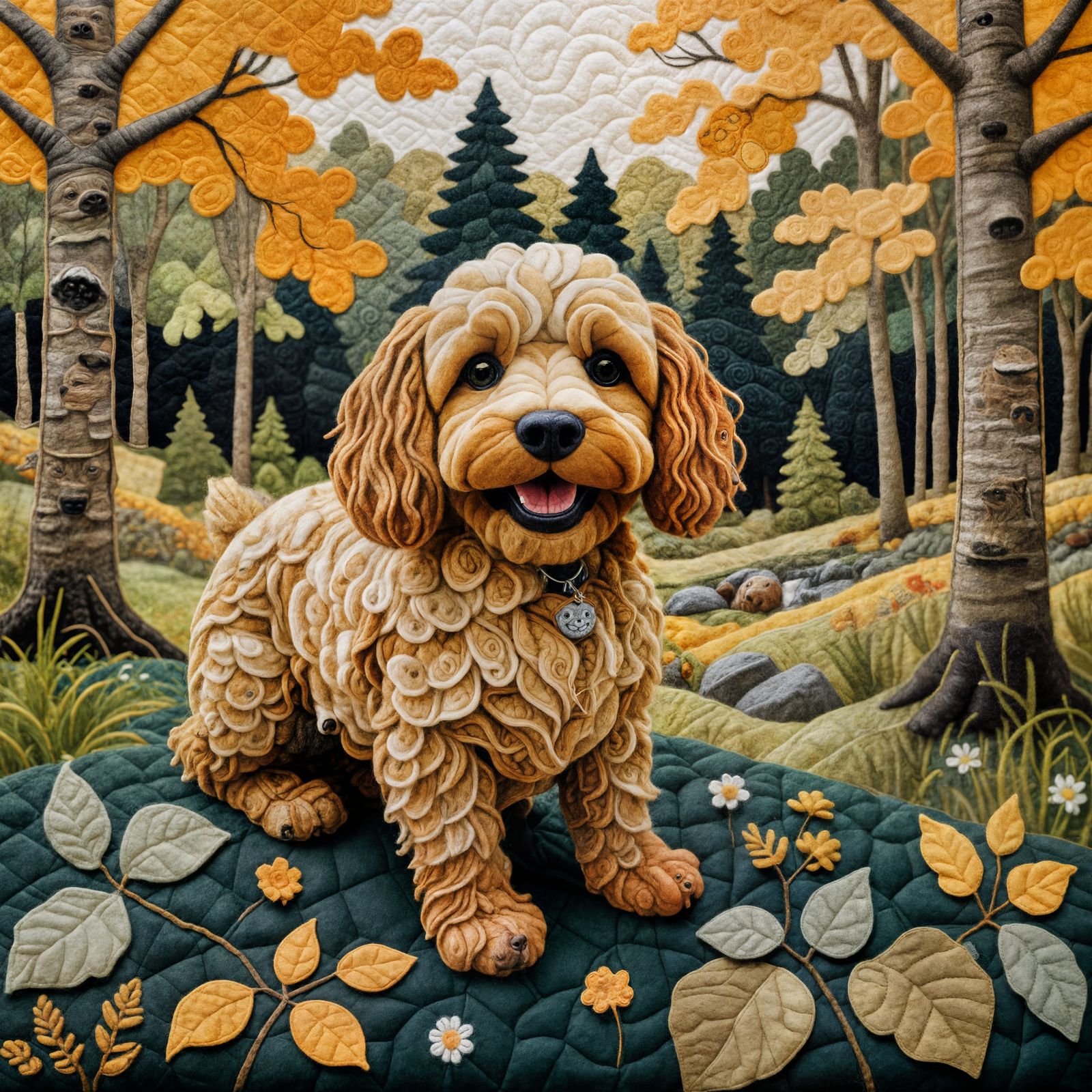My boy, Charlie, in felt and wool