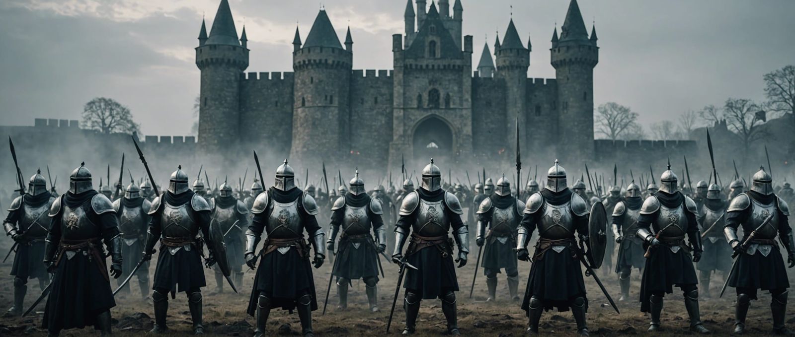 Knights' Last Stand Against Skeleton Warriors