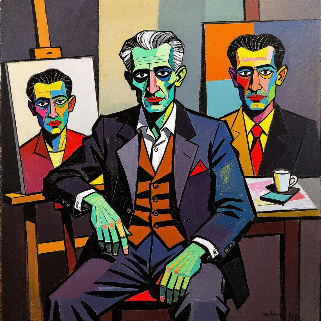 Zombie in Studio: Gouache, Watercolor, and Impasto