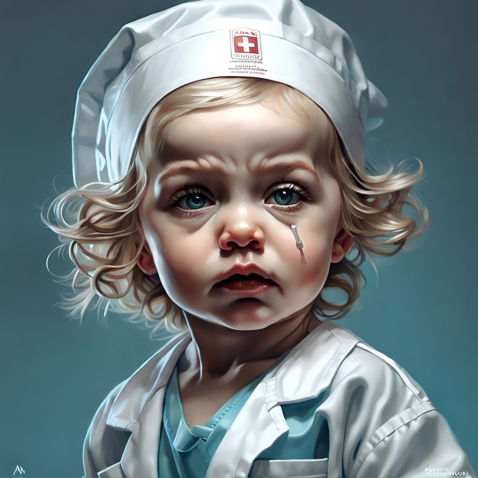 Toddler Surgeon: 3D Portrait in Hospital Setting