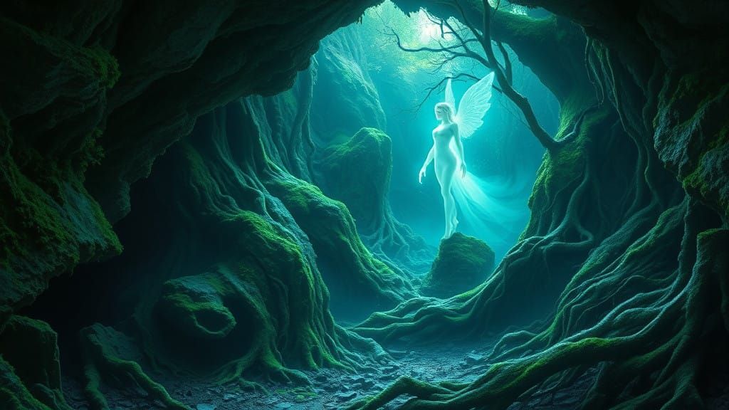 Ethereal Guardian Spirit Emerges from Ancient Forests and Ca...