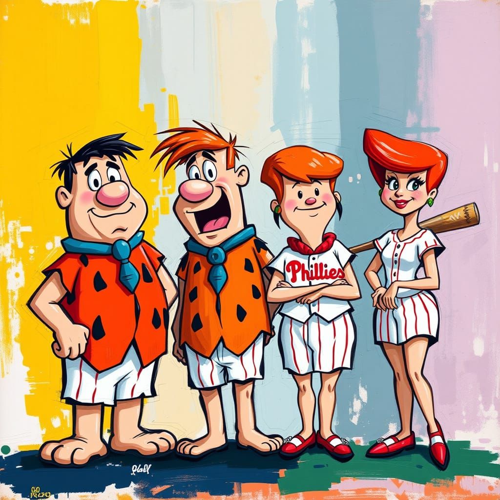 Prehistoric Phillies: Flintstones in Bold Baseball Gear