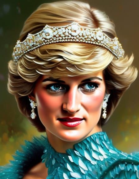 Princess Diana Sequins Portrait: Artstation Masterpiece